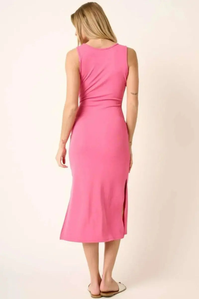 Mittoshop Side Slit Wide Strap Midi Tank Dress for Women - Love Salve